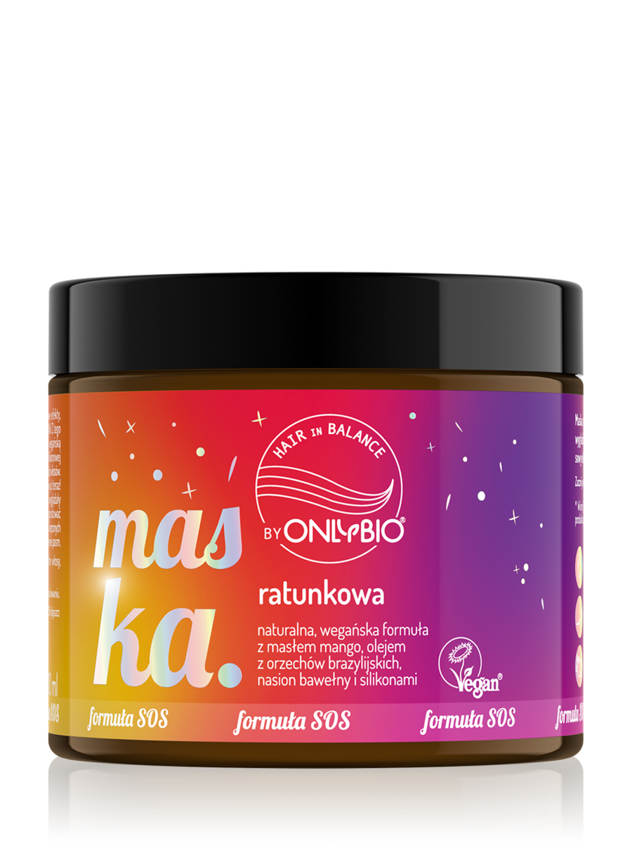 Hair in Balance by ONLYBIO Maska ratunkowa do każdej porowatości włosów 200ml