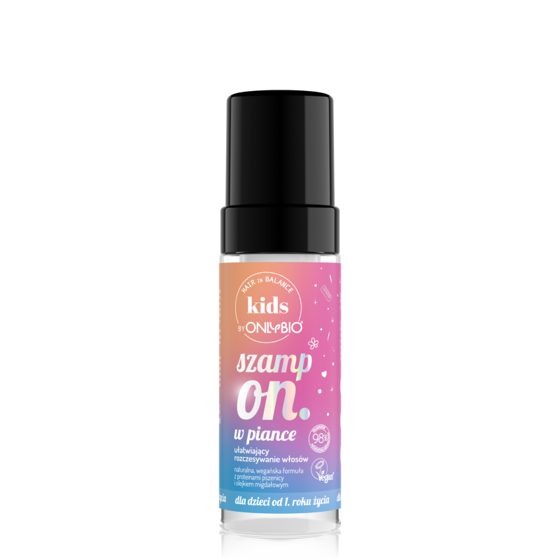 Hair in Balance KIDS by ONLYBIO Szampon w piance ułatwiający rozczesywanie włosów 150ml