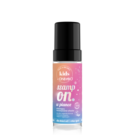 Hair in Balance KIDS by ONLYBIO Szampon w piance ułatwiający rozczesywanie włosów 150ml