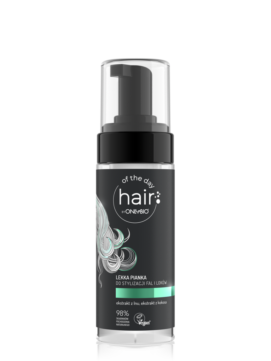 Hair of the day by ONLYBIO Lekka pianka do stylizacji fal i loków 150ml