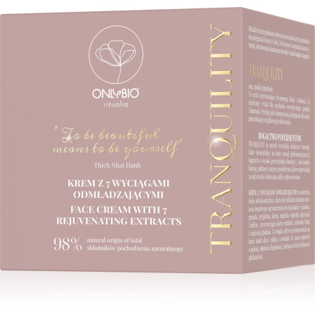 ONLYBIO Ritualia TRANQUILITY Krem do twarzy z 7 wyciągami odmładzającymi 50 ml