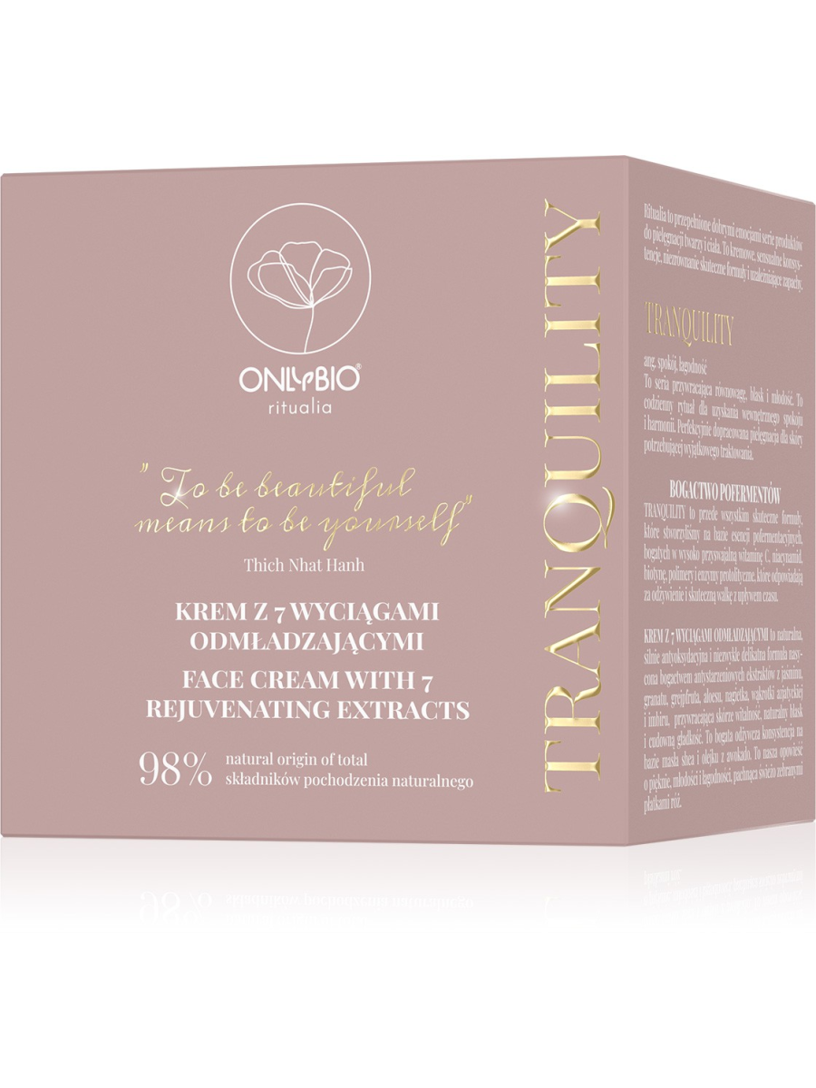 ONLYBIO Ritualia TRANQUILITY Krem do twarzy z 7 wyciągami odmładzającymi 50 ml