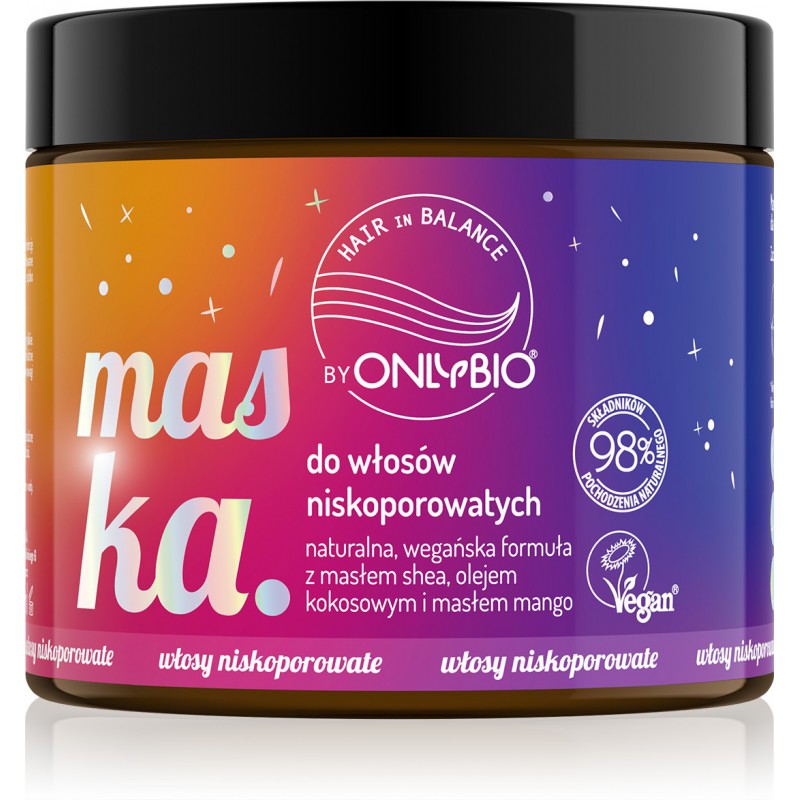 Hair in Balance by ONLYBIO Maska do włosów niskoporowatych 400 ml
