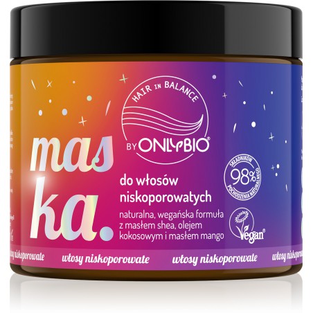 Hair in Balance by ONLYBIO Maska do włosów niskoporowatych 400 ml