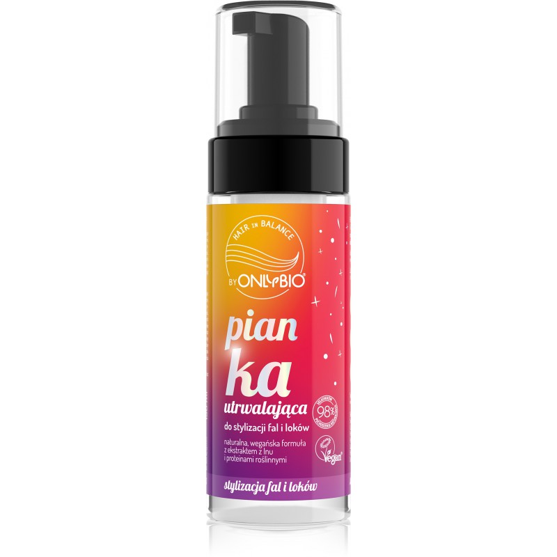 Hair in Balance by ONLYBIO Pianka utrwalająca do stylizacji fal i loków 150ml