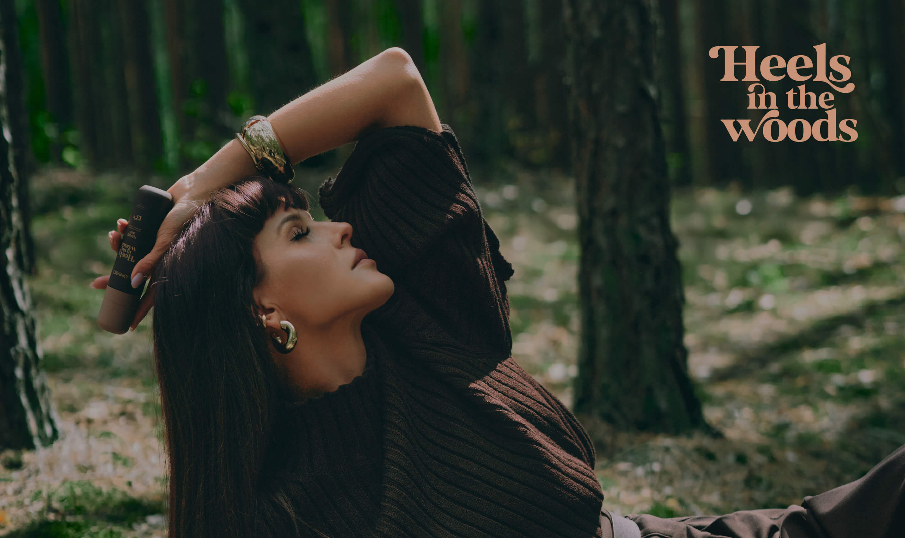 A model in an environment reflecting the mood of the OnlyBio perfumed mist