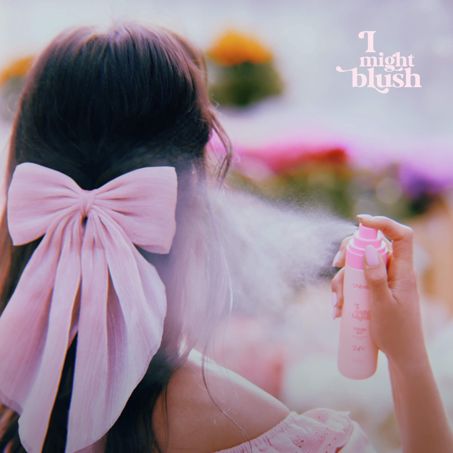 A model in an environment reflecting the mood of the OnlyBio perfumed mist